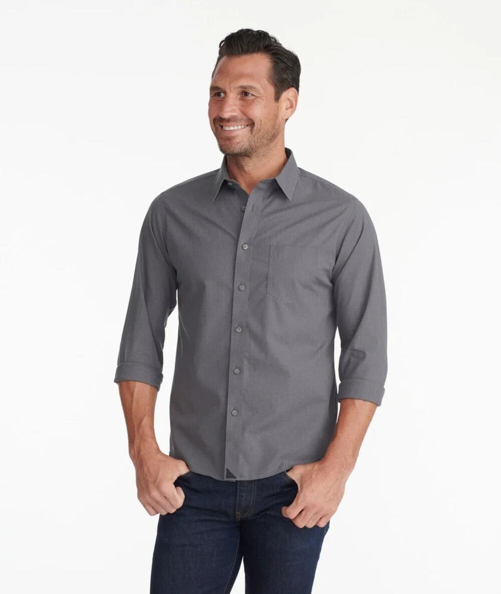 UNTUCKit Marcasin Microgingham Button Down Shirt Long Sleeve Wrinkle Free M